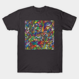 Abstract flames tile T-Shirt